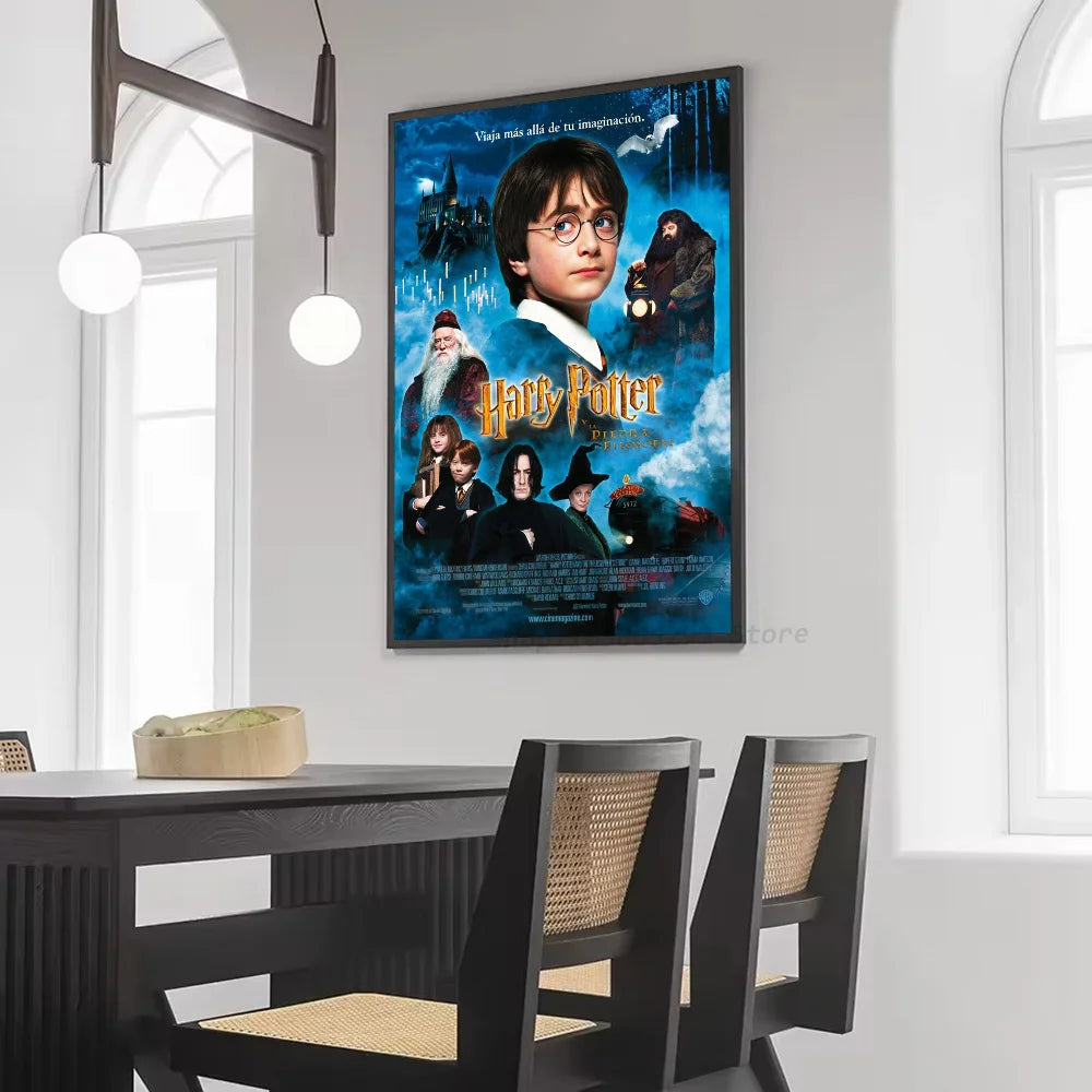 1pc Harry P-Potter Poster Self-adhesive Art Waterproof Paper Sticker Coffee House Bar Room Wall Decor