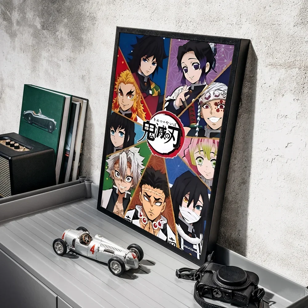 Anime Demon Slayer Canvas Poster Tanjirou Nezuko Kyoujurou Home Wall Art Painting Prints Pictures Kids Bedroom Decor Mural Gifts