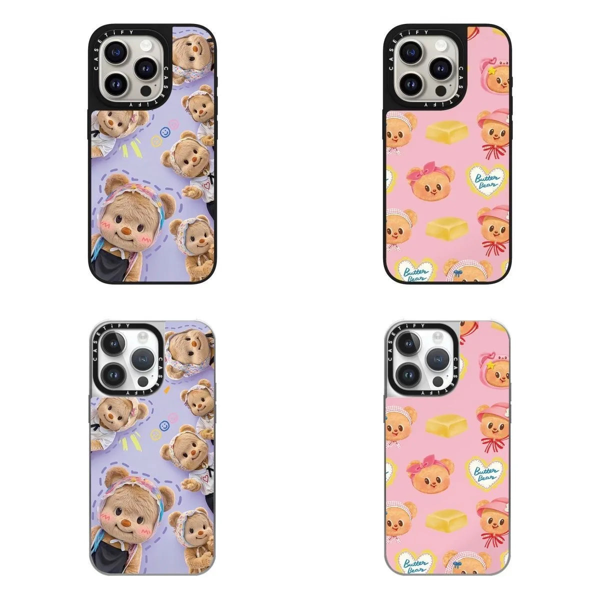 for CASETi joint butter teddy bear phone case suitable for iPhone 16, ProMax, Apple 1514, cute cartoon