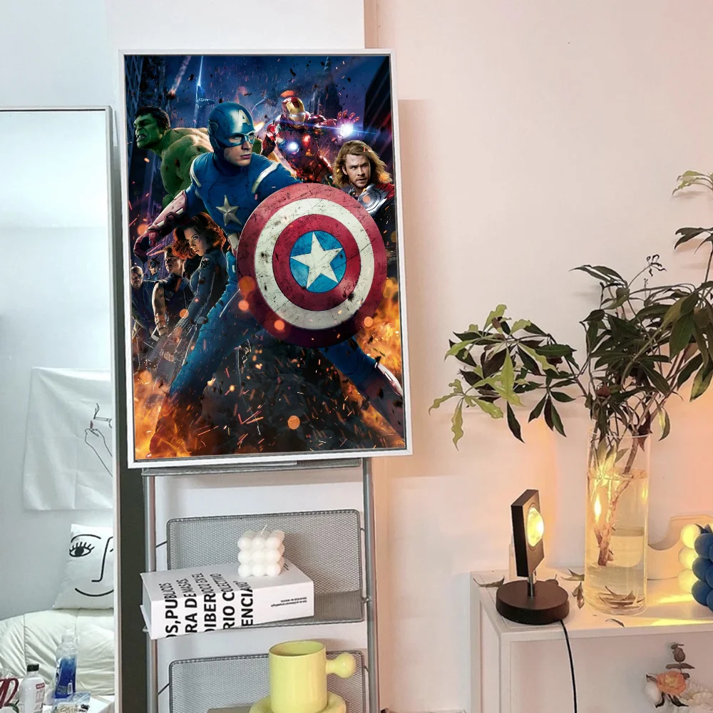 Marvel Self-adhesive Art Poster Whitepaper Prints Posters Artwork Home Decor