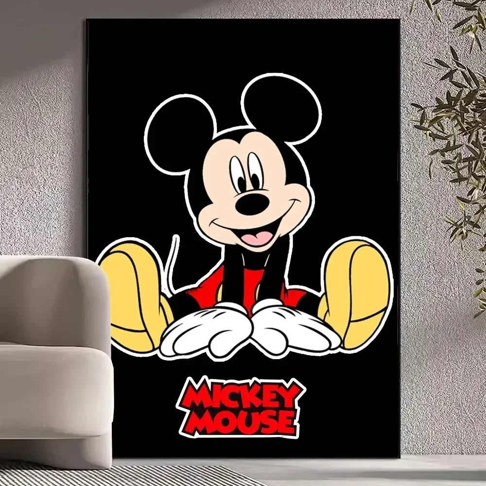 MINISO Canvas Painting Prints Wall Pictures Disney Mickey Mouse Anime Poster Living Room Decoration