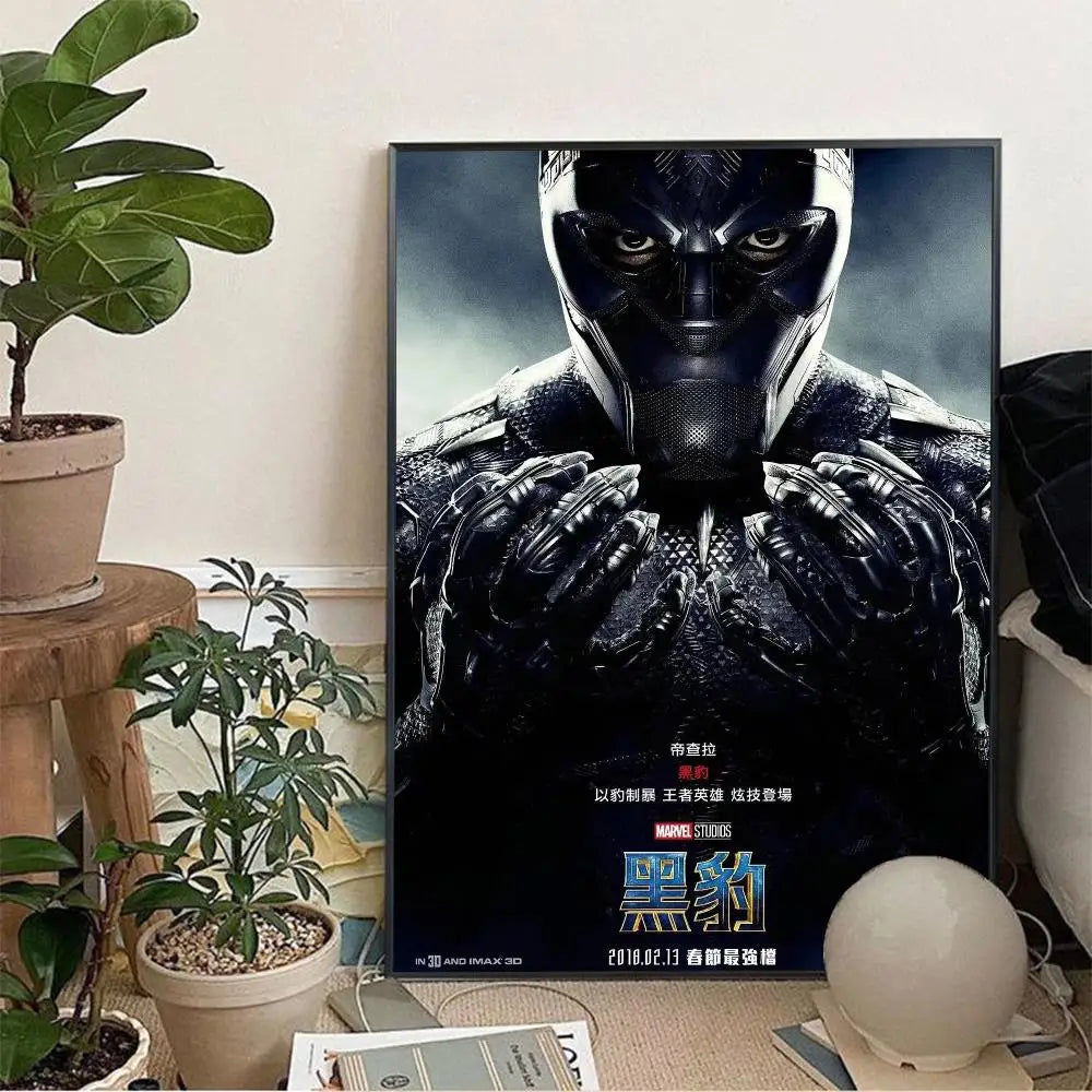 1pc Black Panther Marvel Comics Poster Wall Art Home Decor Room Decor Digital Painting Living Room Restaurant Kitchen Art