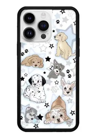 Wildflower Ins Cute Cartoon Phone Case for iPhone Leopard Print Cherry Pink Cat Brown  13 Pro 14 Pro 15 Pro WF Strawberries case