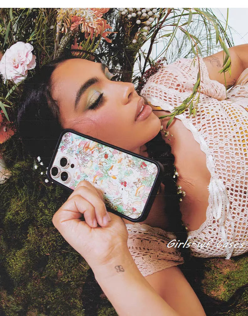 Wildflower wild Grassland Deer Duck Phone Case for iPhone 16 15 14 13 12 Pro Max Plus WF Girls Taylor Giavasis Cover Cases