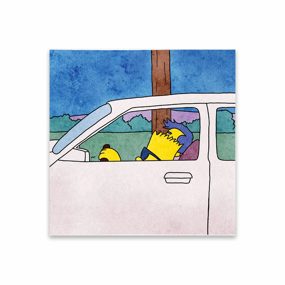 The Simpsons Poster Disney Watercolor Illustration Print Wall Art Prints Cartoon Family Love Canvas Painting Kids Bedroom Decor