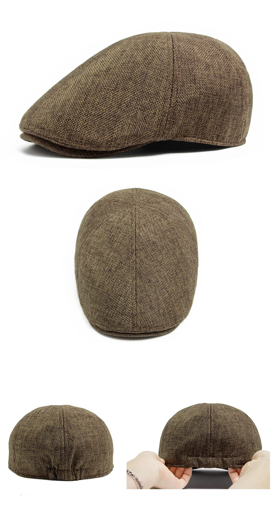 New Summer Linen Beret Men Sun Visor Flat Hat Women Fashion Berets Breathable Newsboy Cap Luxury Vintage Caps Unisex