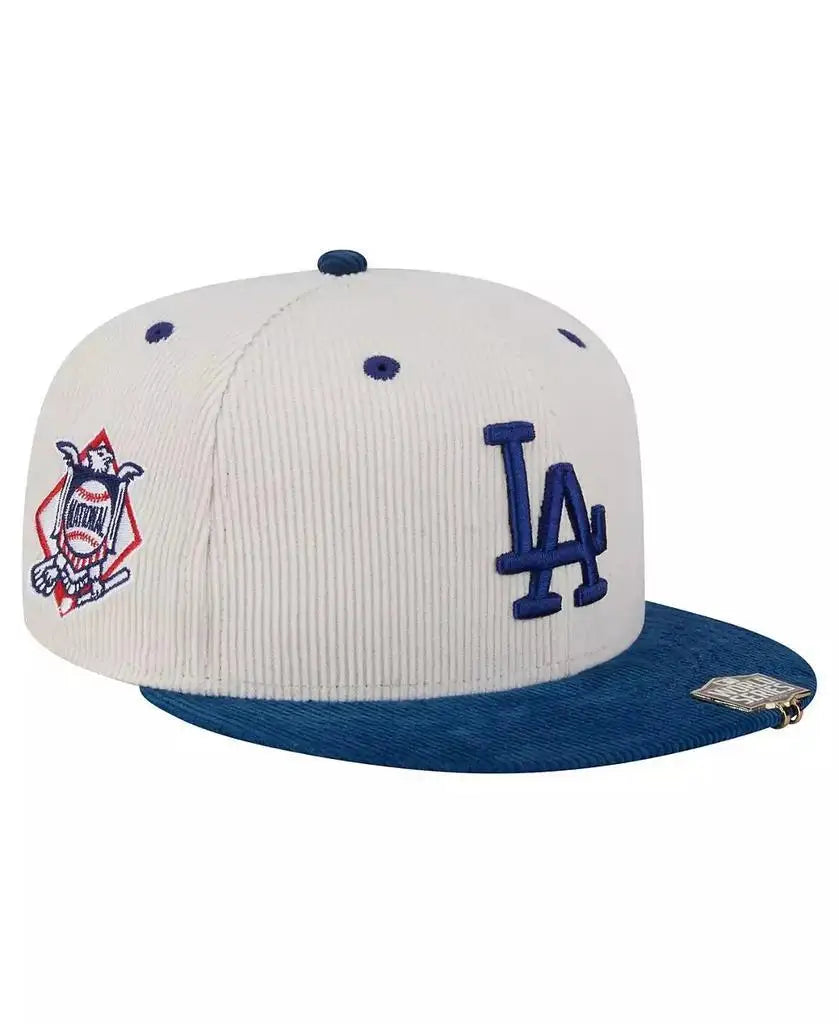 New Era | Men's Cream/Royal Los Angeles Dodgers Two-Tone Corduroy 59FIFTY Fitted Hat