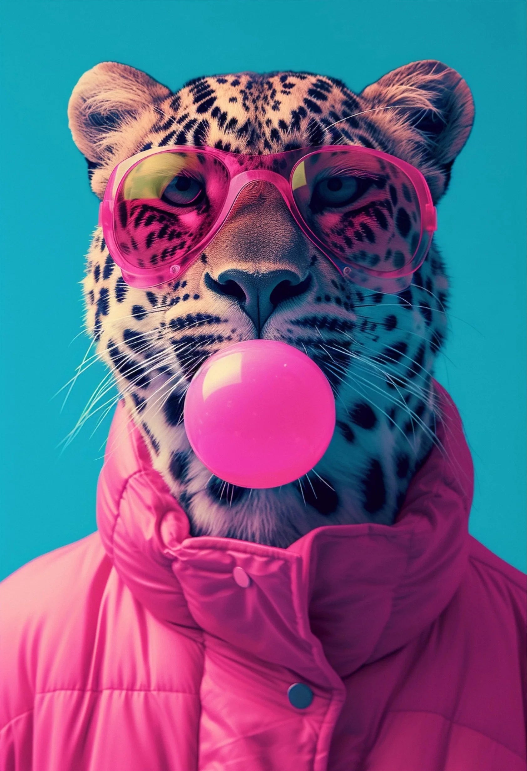Animals With Sunglasses Art Poster Cool Cat Tiger Lion Giraffe Rabbit Wall Art Picture Canvas Print Painting Home Decoration