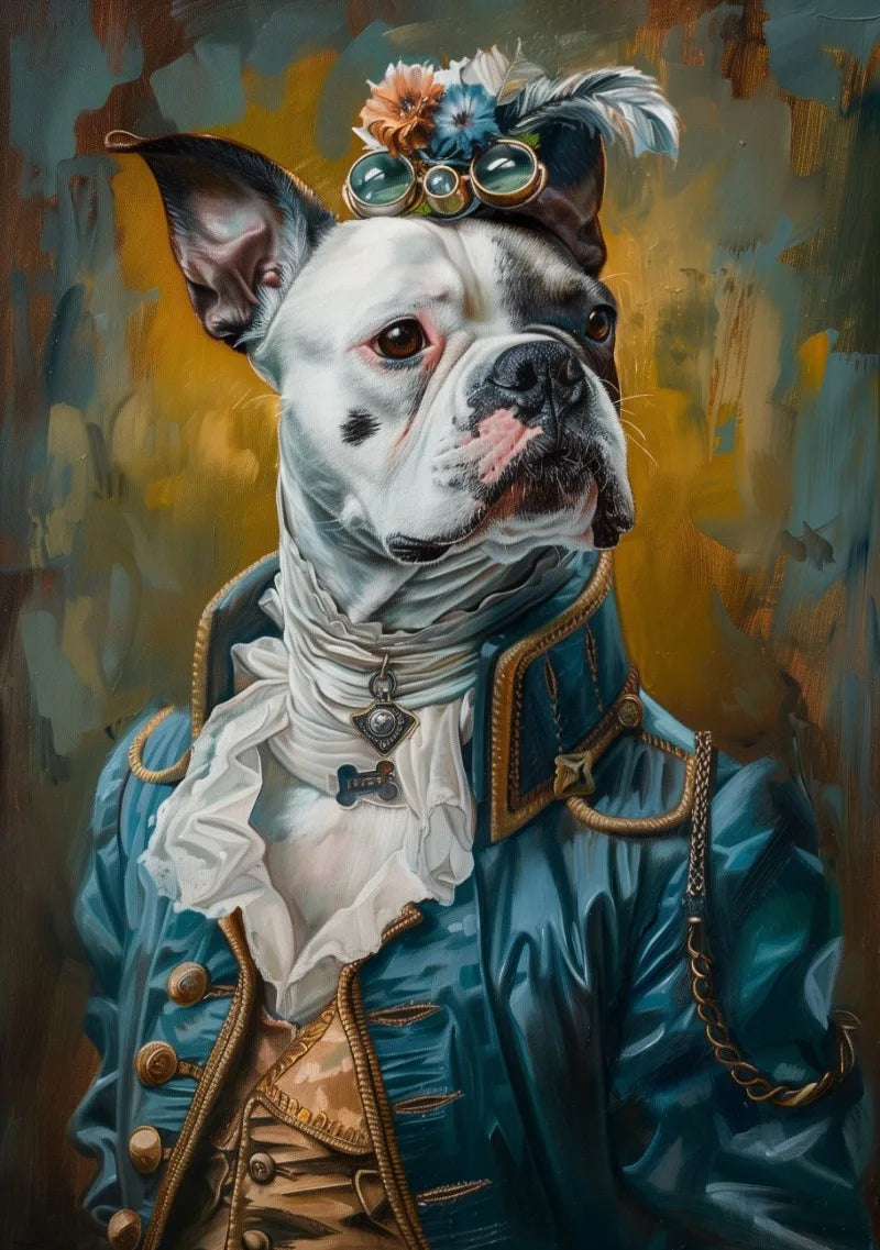 Animal Pet French Bull Dog Giraffe Cat Dog Portrait Poster Print Wall Art Pictures Canvas Painting Living Room Home Decor Gift