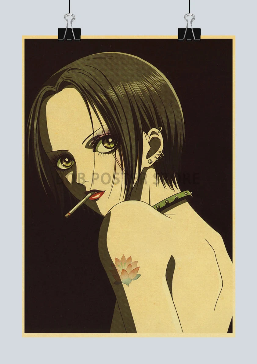 Japan Anime NANA Posters Retro Kraft Paper Sticker Poster 2021 Arrivals Bar Cafe Decor Nostalgia Gift Funny Prints Wall Painting