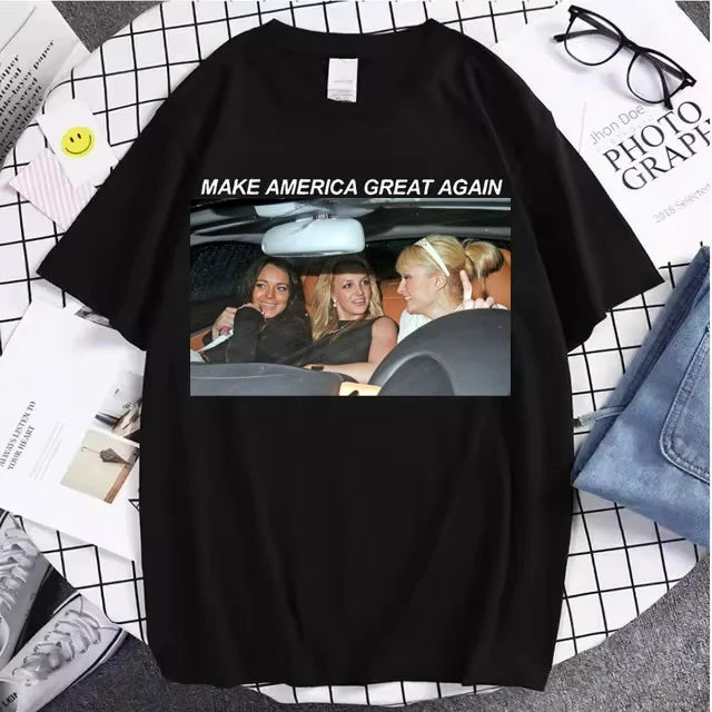 Funny Britney Make America Great Again T Shirt High Quality Cotton Tees Fashion Summer Casual Tops Unsiex T-shirts Streetwear