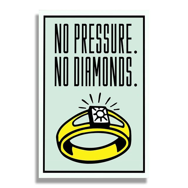 Monopoly Millionaire Money Canvas Decorative Painting Motivational Quote Art Poster Cartoon Figure Mural Home Wall Decor Picture