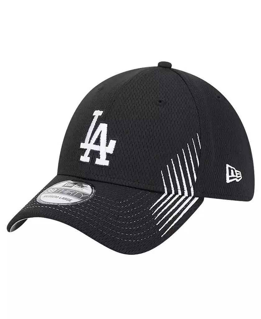 New Era | Men's Black Los Angeles Dodgers Active Dash Mark 39THIRTY Flex Hat