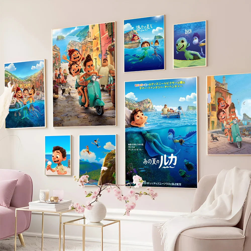 L-LUCA Movie Anime Posters Sticky HD Quality Wall Art Retro Posters for Home Kawaii Room Decor
