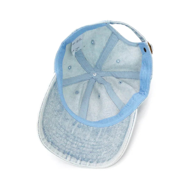 MAXSITIU Four Seasons Solid washed denim baseball caps for men vintage distressed hip-hop hats women spring summer peaked cap