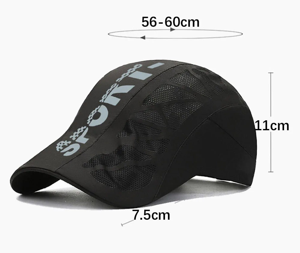Men Visors Summer Quick Drying Waterproof Snapback Peaked Cap Women Sun Hat Letter Printing Kpop Fashion Breathable Adjustable