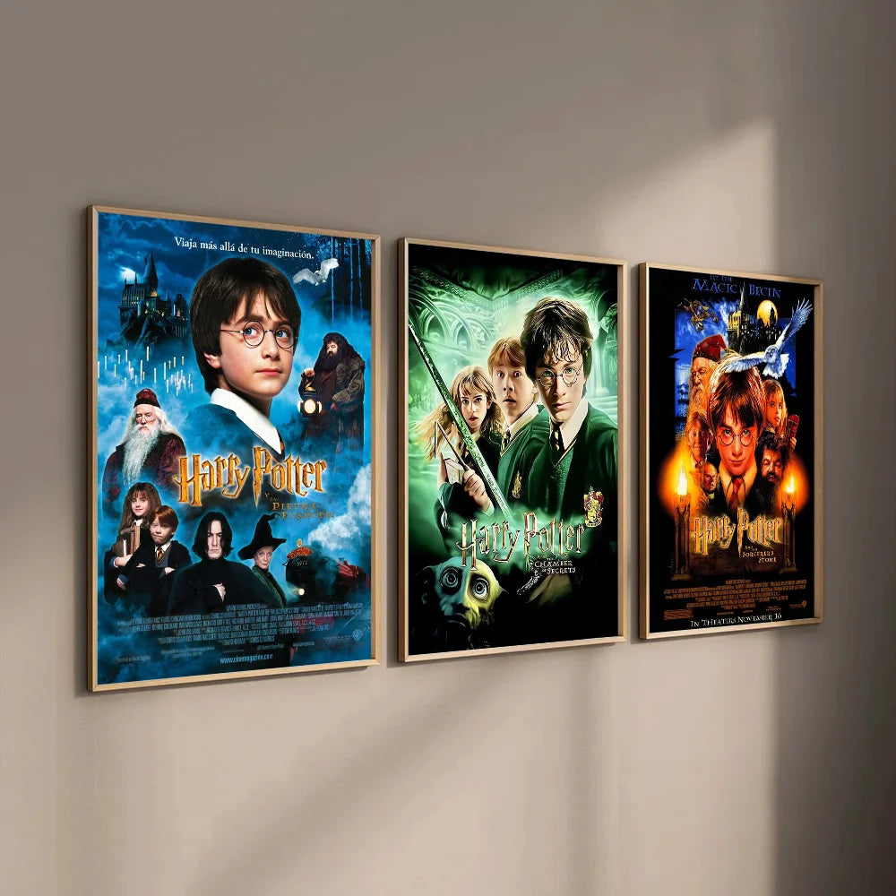 1pc Harry P-Potter Poster Self-adhesive Art Waterproof Paper Sticker Coffee House Bar Room Wall Decor