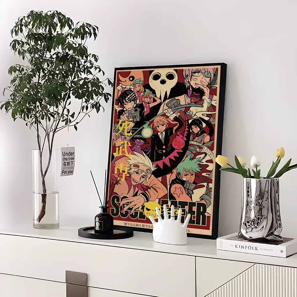 Classic Anime Soul Eater Anime Posters Sticky Whitepaper Sticker DIY Room Bar Cafe Kawaii Room Decor