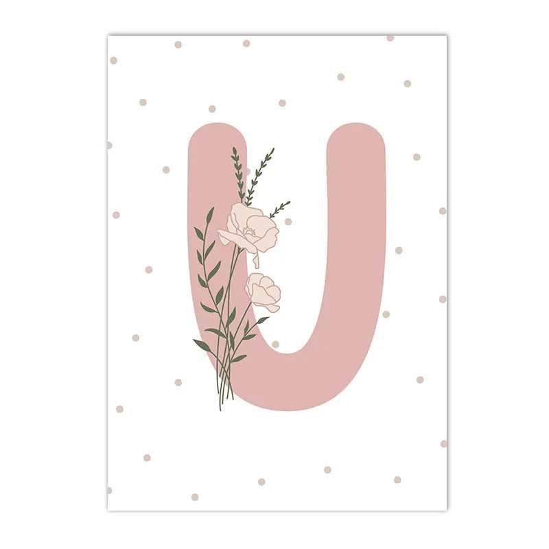 Pink Heart Nursery Poster Sun Daisy Butterfly Rainbow Wall Art Canvas Painting Personalized Name Print Pictures Girl Room Decor