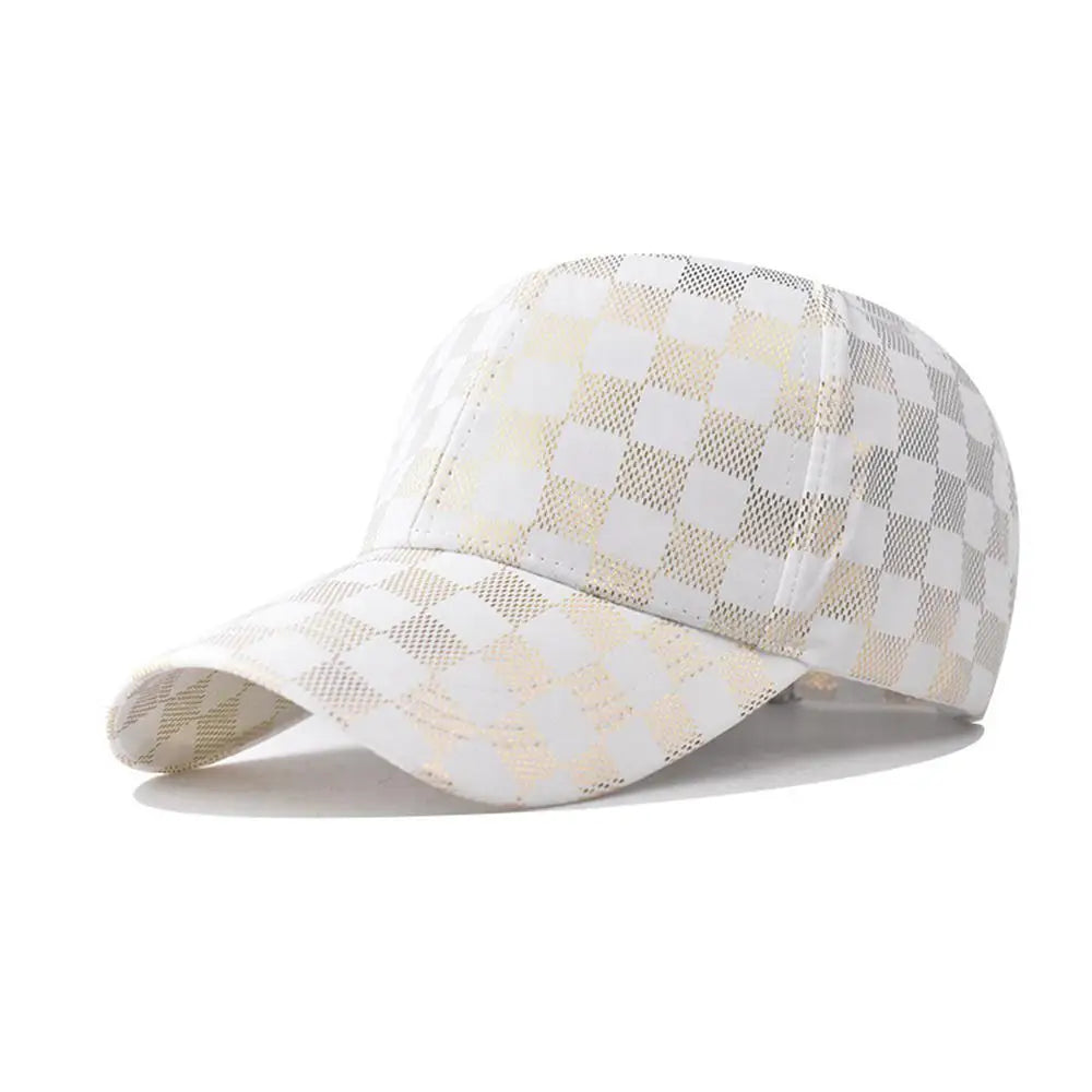 Checkerboard Pattern Baseball Caps Summer Classic Trucker Hat for Women Men Outdoor Sports Dad Hat Plaid Hip Hop Snapback Cap