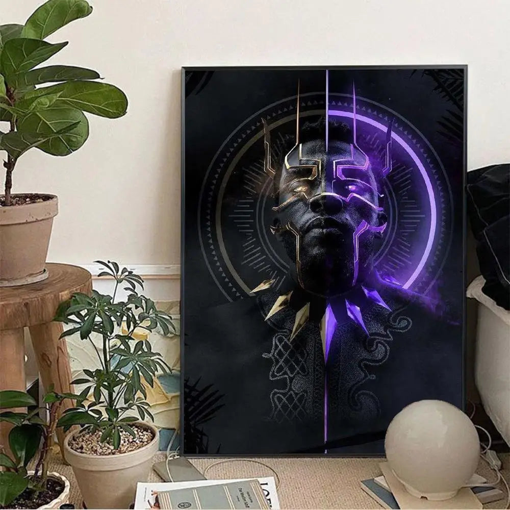 1pc Black Panther Marvel Comics Poster Wall Art Home Decor Room Decor Digital Painting Living Room Restaurant Kitchen Art