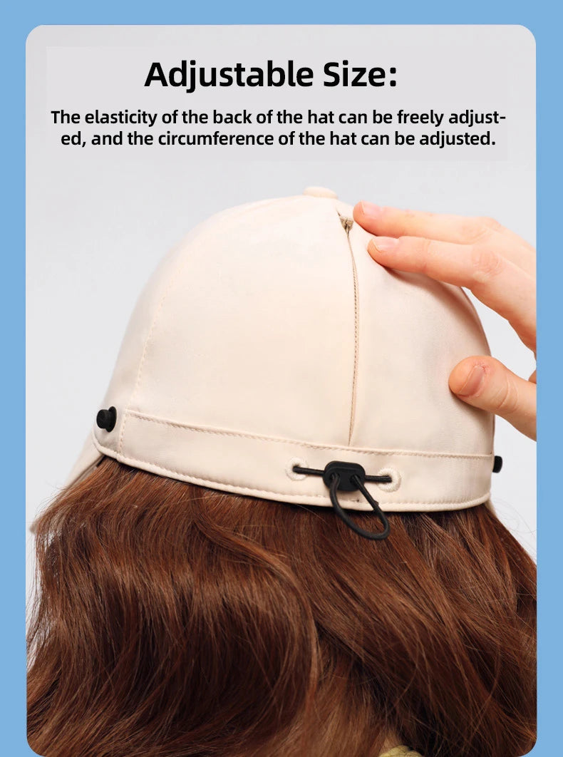 OhSunny Women Baseball Cap 2024 New Fashion Spring Summer Adjustable Sun Visor Anti-UV UPF1000+ Hats with Face Protective Scarf