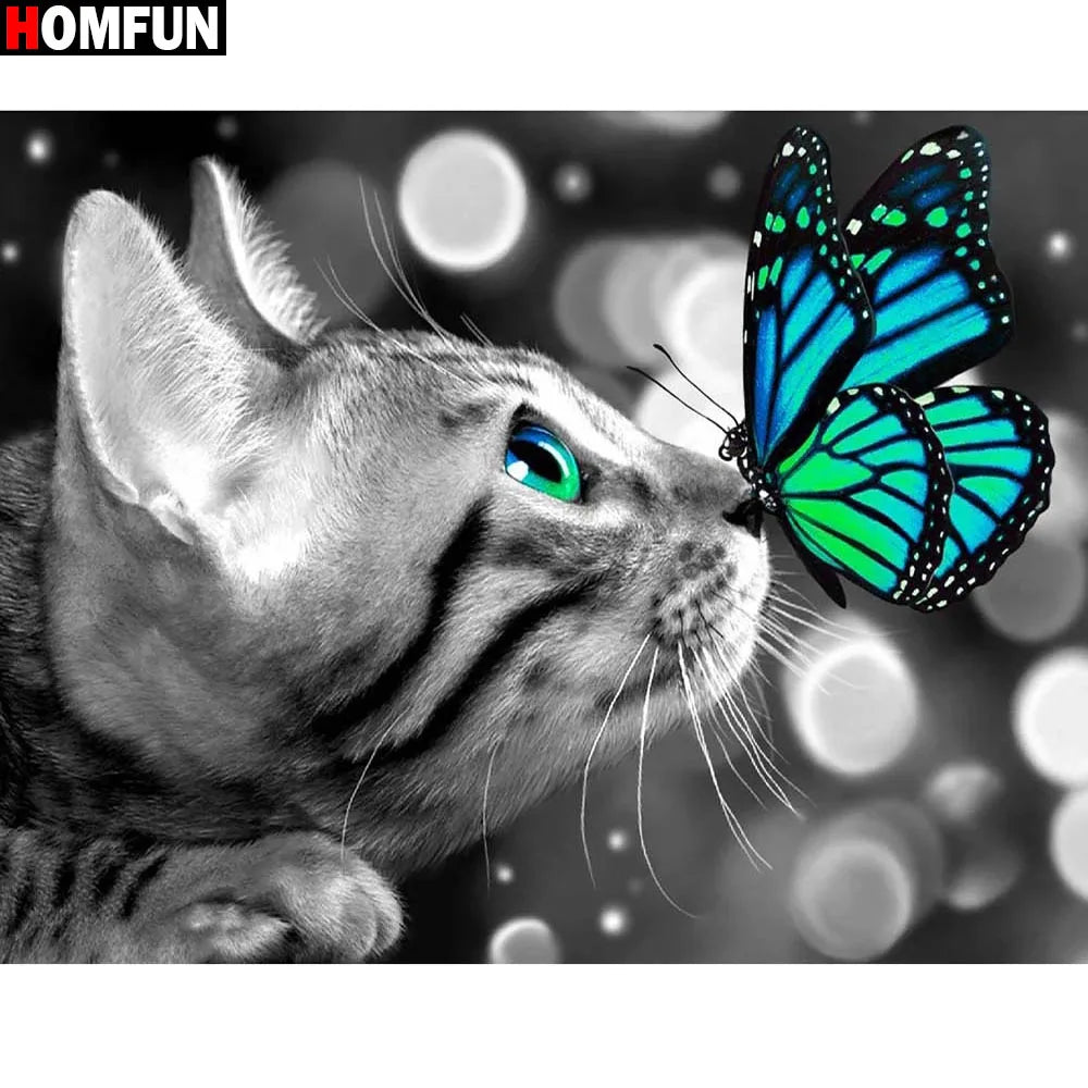 HOMFUN Full Square/Round Drill 5D DIY Diamond Painting 