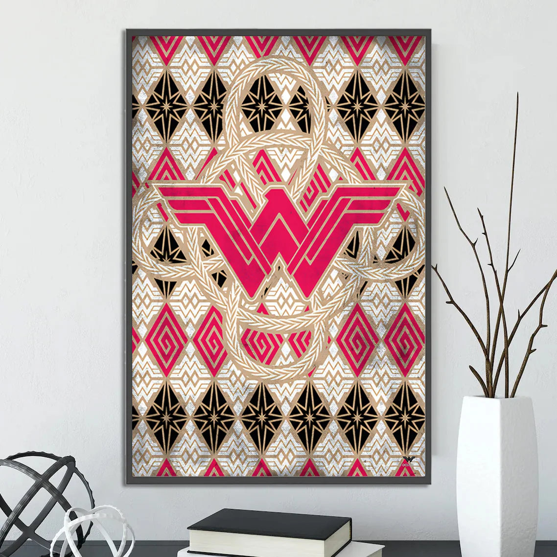 DC Superman Logo Self-adhesive Poster Movie Wallpaper Figures Home Decoration Painting Wall Art Batman Room Decor Kids Gift