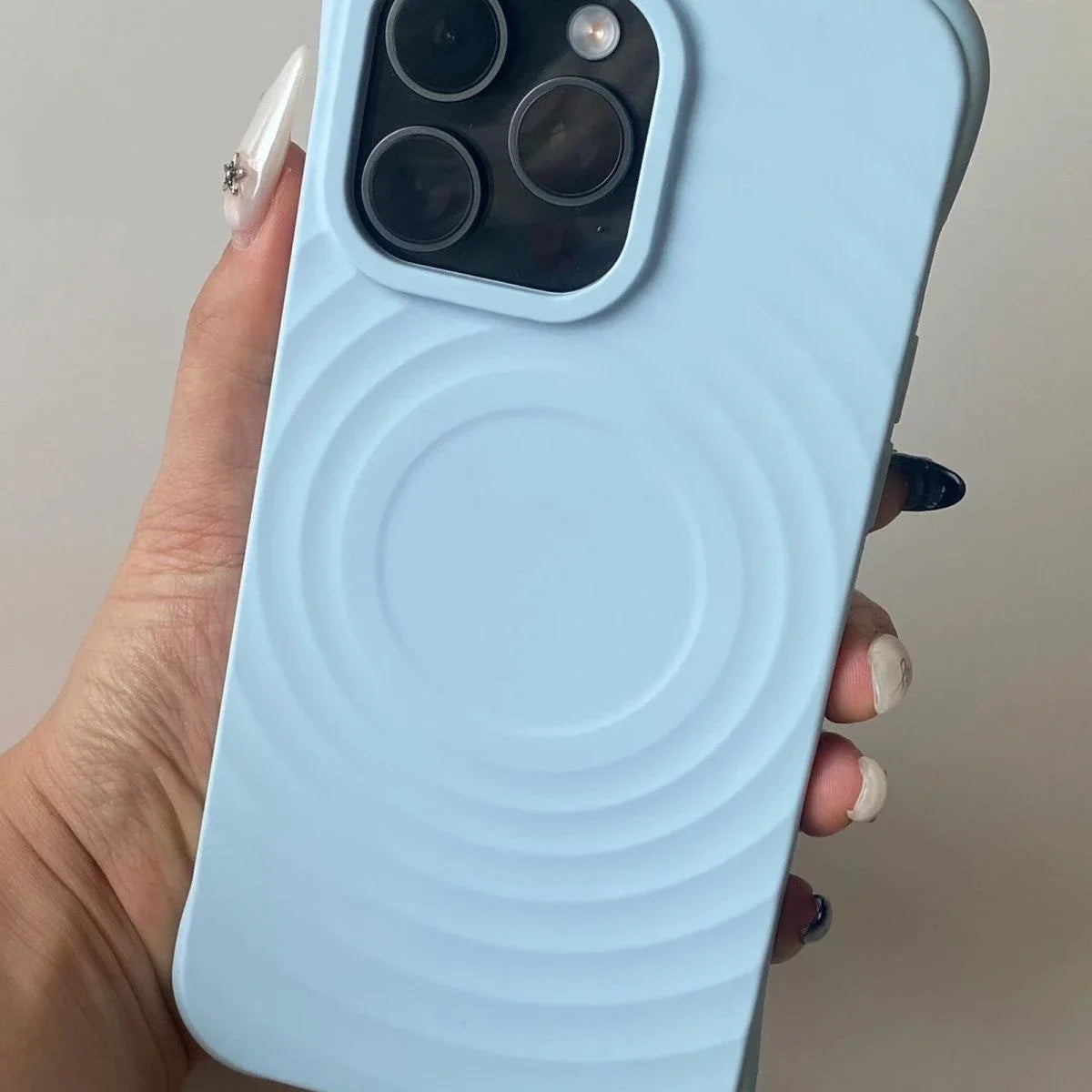 Ripple Silicone Engraved Letters Magnetic Phone Case Cover for IPhone 12 13 14 15 Pro Max Case for IPhone 15 Pro Max