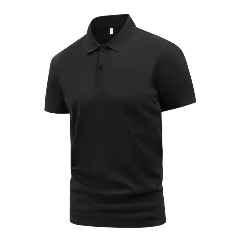Paris Letter Print Men's Polo Shirt Summer Casual Breathable Comfortable Men Solid Color High Quality Short Sleeve Lapel T-Shirt