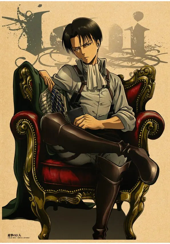 High Quality Vintage Japanese Anime Attack on Titan Retro Poster  Shingeki No Kyojin Kraft Paper Art Print Wall Sticker for Home