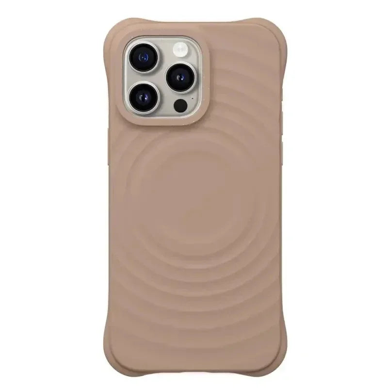Ripple Silicone Engraved Letters Magnetic Phone Case Cover for IPhone 12 13 14 15 Pro Max Case for IPhone 15 Pro Max