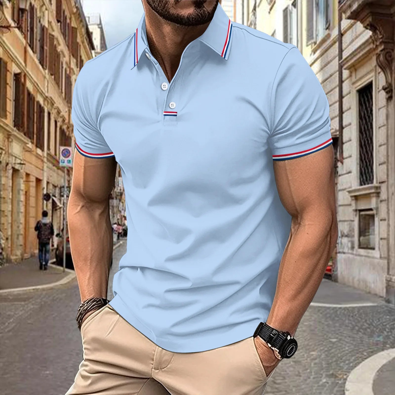 Outdoor New Summer Best-selling Men Comfortable Breathable Quick Drying Shirt T-shirt POLO Travel Business Fashion Sports