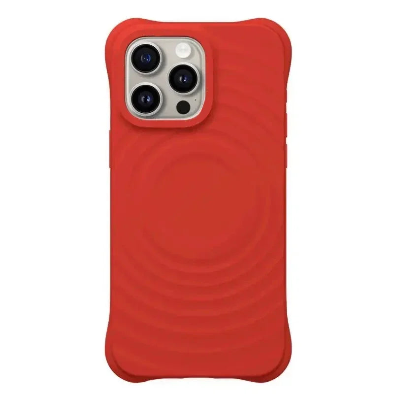Ripple Silicone Engraved Letters Magnetic Phone Case Cover for IPhone 12 13 14 15 Pro Max Case for IPhone 15 Pro Max