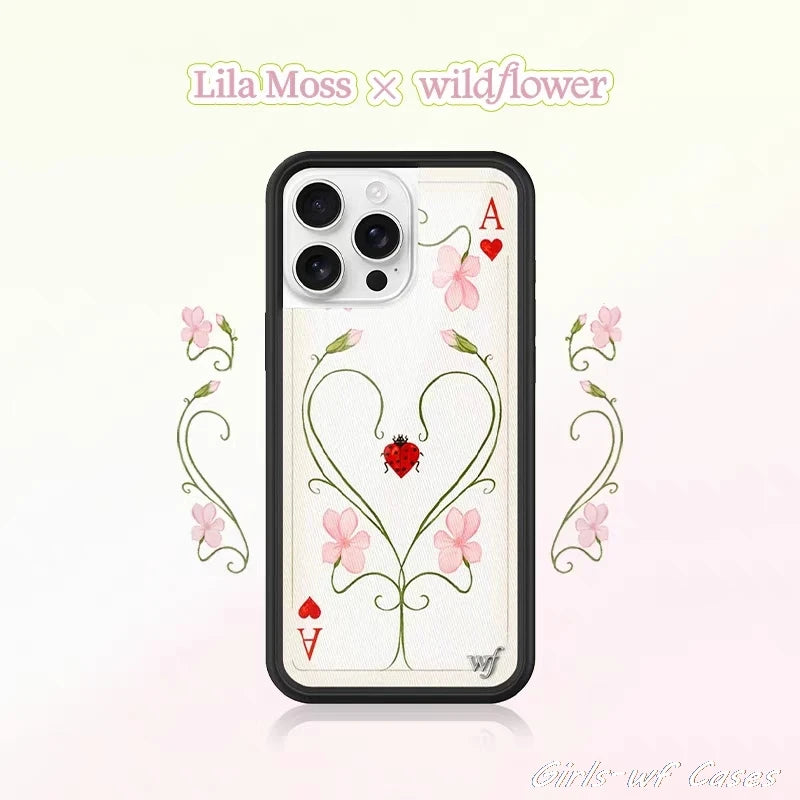 Wildflower Girls Lila Moss Model Poker A Phone Case for iPhone 12 13 14 15 16 Pro Max Plus 16pro 15pro 16PLUS WF 3D Cover Cases