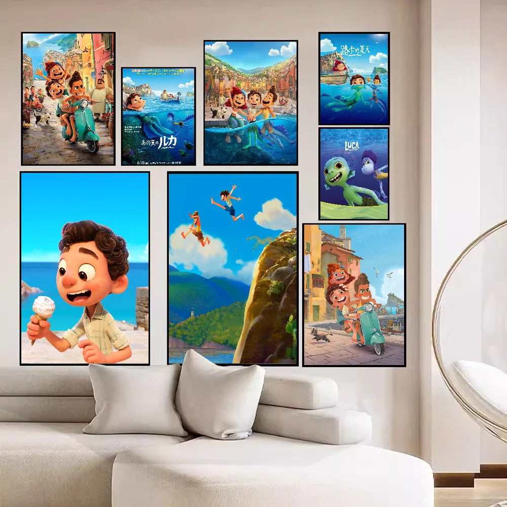 L-LUCA Movie Anime Posters Sticky HD Quality Wall Art Retro Posters for Home Kawaii Room Decor