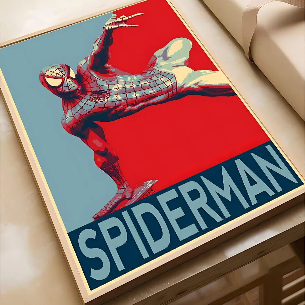 Hero Frameless Painting Movie Spider Man Art Poster Bedroom Bedside Wall Sticker Living Room Modern Home Decoration