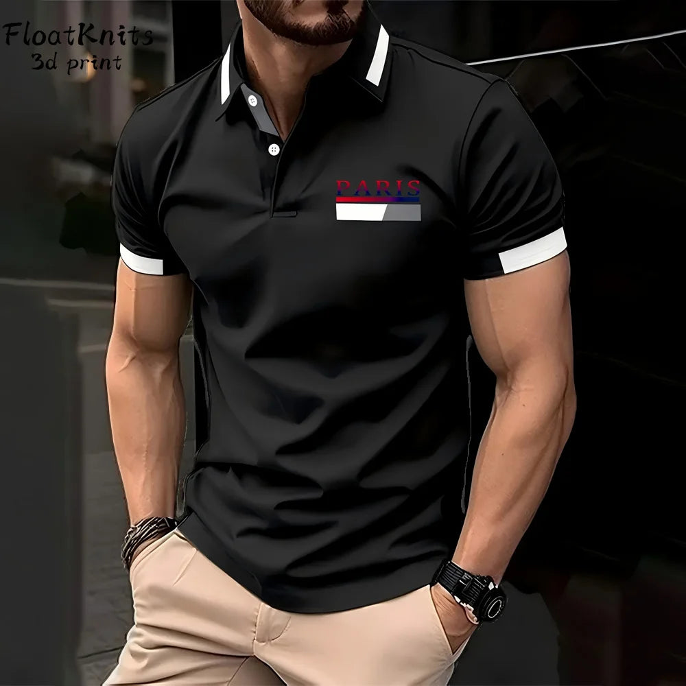 Summer Simple Men's Clothing Business Short Sleeved T-Shirt for Men Fashion Lapel Polo Shirt New in Tops & Tees Street Polos Man