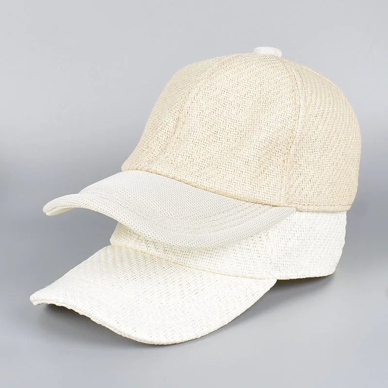 Straw Baseball Cap New 2025 Spring Summer Outdoor Streetwear Sun hats Men Women Unisex Snapback Caps Fashion Casual Hat