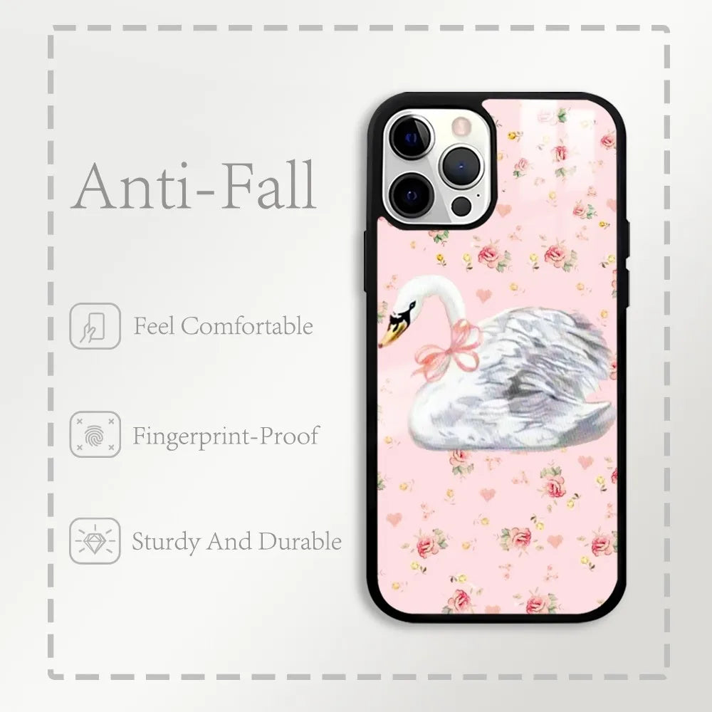 Wildflower Swan Rabbit Dog Phone Case For IPhone 16 15 14 13 12 11 Pro Xs Max Mini Plus Celulares Hard Funda