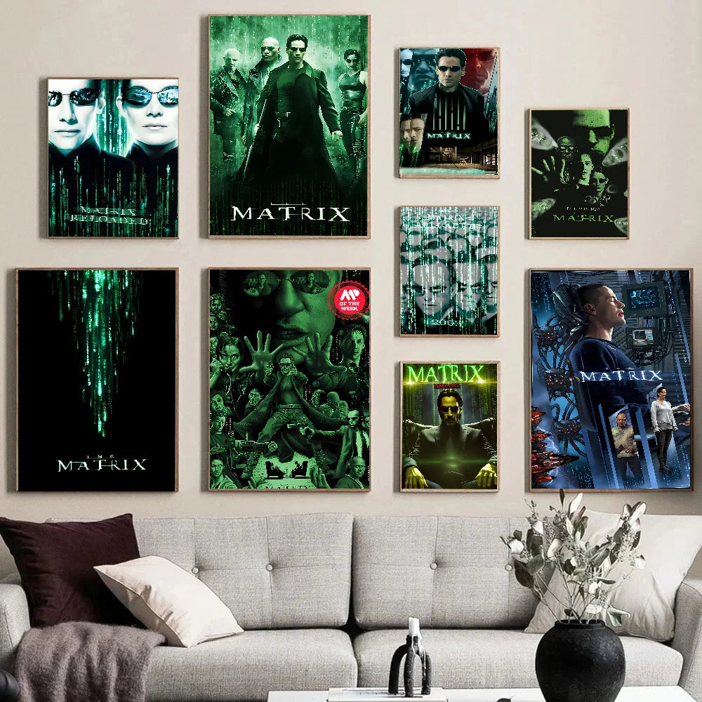 The Matrix Movie Sticky HD  Wall Art  Posters for Home Kawaii Room Decor Anime Posters Sticky HD Quality Retro  for Home