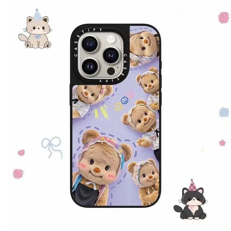 for CASETi joint butter teddy bear phone case suitable for iPhone 16, ProMax, Apple 1514, cute cartoon