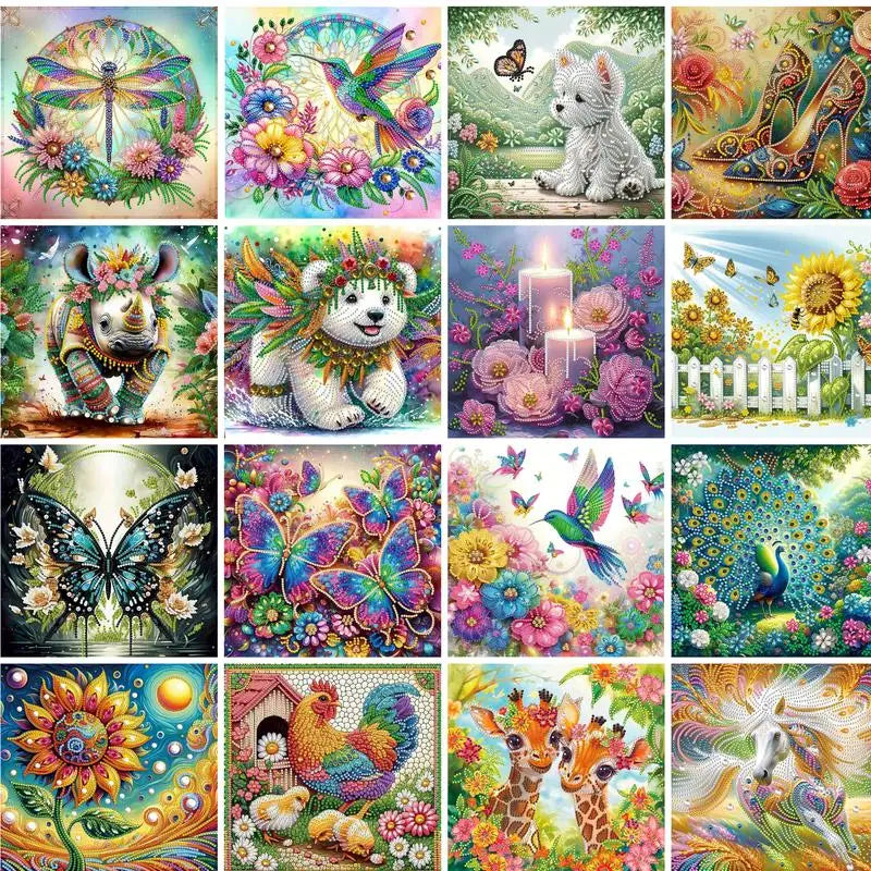 GATYZTORY 30*30cm Animal Decor Partial Special Shaped Drill 5D DIY Diamond Painting Kit Drill Diamond Embroidery Crafts Home Dec