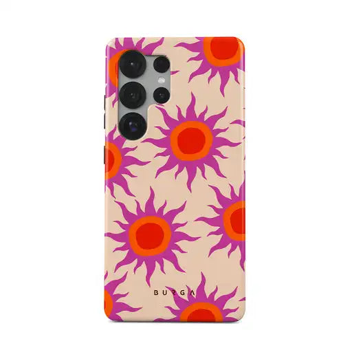 Sunset Glow BURGA Phone Case for Samsung Galaxy S25 S24 S23 S20 FE Plus Ultra 4G 5G Glossy Film Hard PC Cover