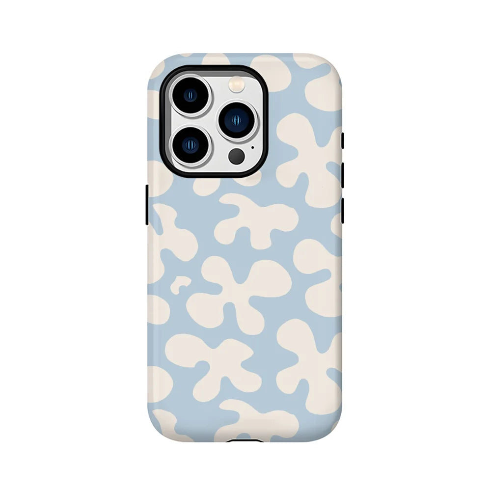 BabyBlue Cream Abstract Softness Phone Case Phone Case Film shell For iPhone 16 15 14 13 12 11 Pro Max Plus