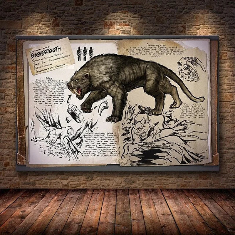 Modular Canvas Ark Survival Evolved Pictures Painting Survival Game Home Decor Print Dinosaur Poster Living Room Modern Wall Art