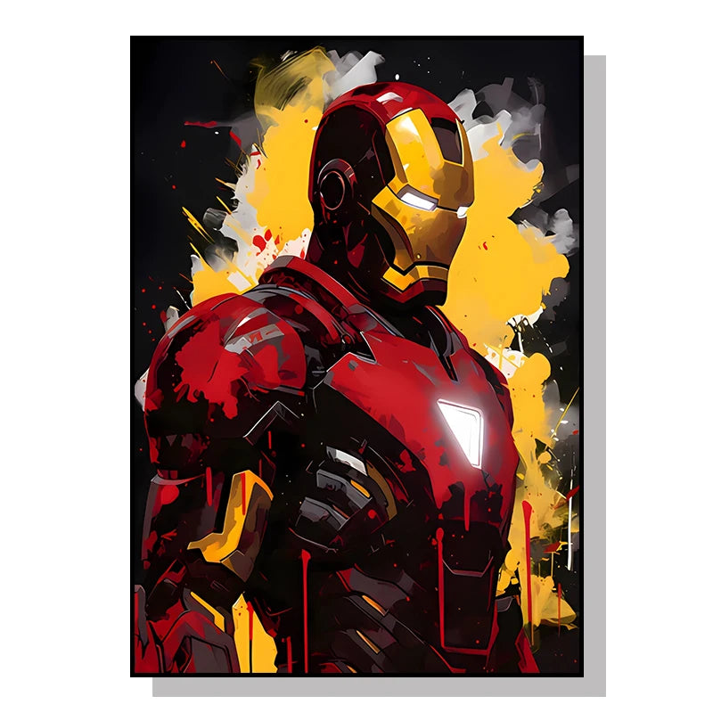 Marvel Movie Canvas Art Poster Anime Super Hero SpiderMan Iron Man Canvas Painting Home Wall Decor Prints and Children's Gifts