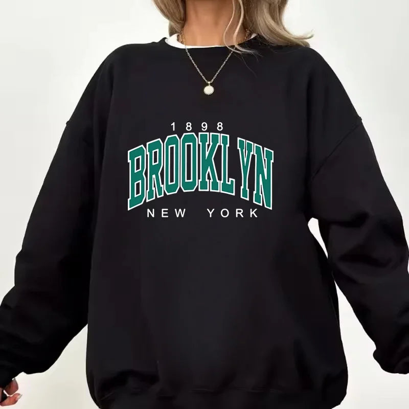 Hot Sales Womens Sweatshirt Unique Print O Neck Tops Casual Jogging Pullover Daily Commute Party Clothing Loose Woman Tracksuit