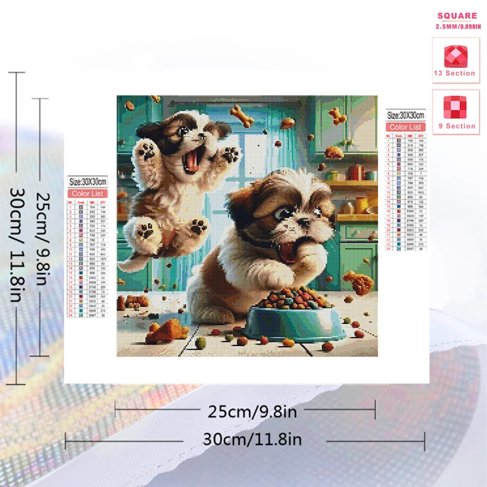 Evershine Diamond Mosaic Dog Animal Full Square Round Painting New Arrival Embroidery Handmade Gift