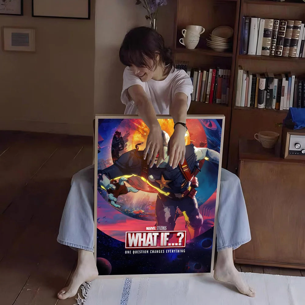 Marvel Self-adhesive Art Poster Whitepaper Prints Posters Artwork Home Decor